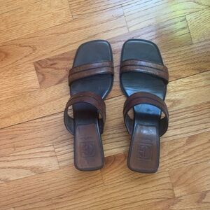 Cole Haan Brown Leather Minimalist Sandals